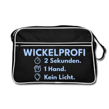Wrapping professional – 2 seconds. 1 hand. No light. - Retro Bag - black/white - Front