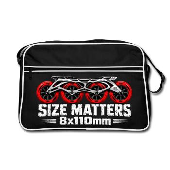 Size Matters 8x110mm Speedskating - Retro Tasche - Schwarz/Weiß - Vorne
