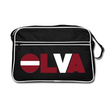 Latvia - Retro Bag - black/white - Front