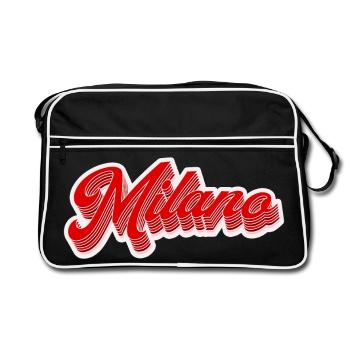 Milano Retro Lettering - Retro Bag - black/white - Front