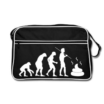 évolution intestinale - Sac Retro - noir/blanc - Devant