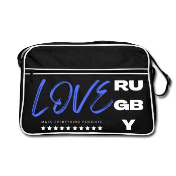Love rugby blue - Sac Retro - noir/blanc - Devant