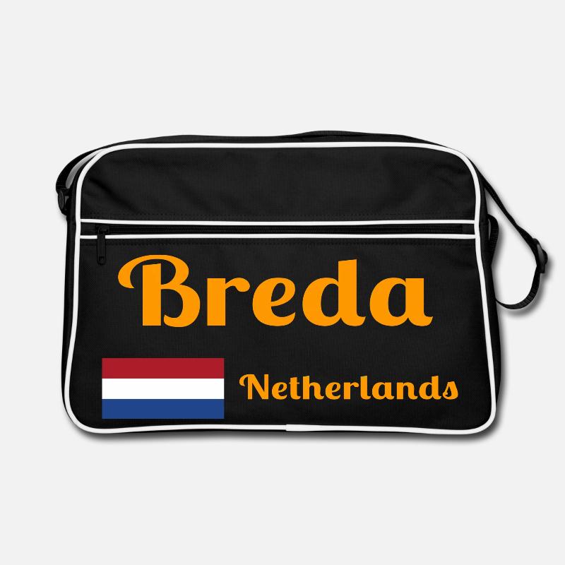 Breda Niederlande - Stilvolle Drucke - Retro Tasche - Schwarz/Weiß
