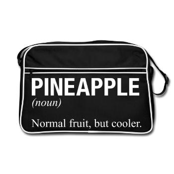 PINEAPPLE Ananas - Retro Tasche - Schwarz/Weiß - Vorne