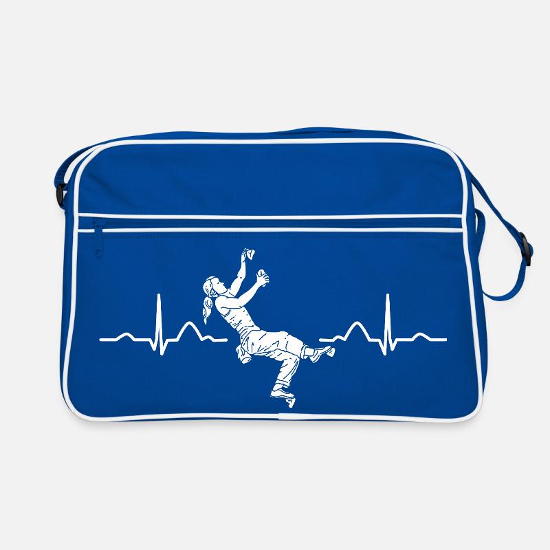 Boulderer Herzschlag Boulder Bouldern Retro Tasche