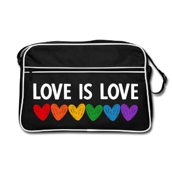 L’amour est l’amour - Sac Retro - noir/blanc - Devant