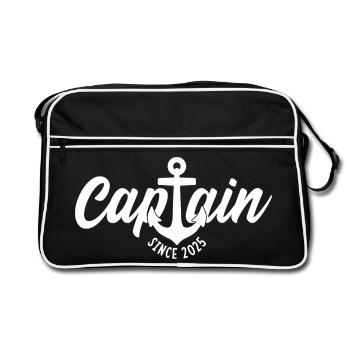 CAPTAIN SINCE 2025 - Retro Bag - black/white - Front