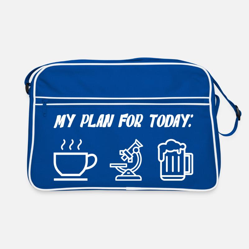 My Plan For Today Coffee Microscope Beer Retro Bag