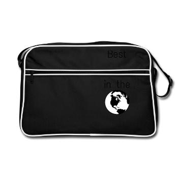 Meilleur DAD au monde - Sac Retro - noir/blanc - Devant
