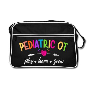 Pädiatrische Ergotherapie OT - Retro Tasche - Schwarz/Weiß - Vorne