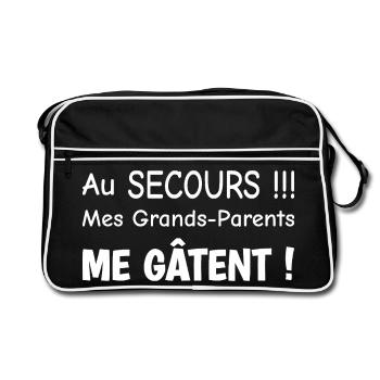 Alert Grandparents Spoil - Retro Bag - black/white - Front
