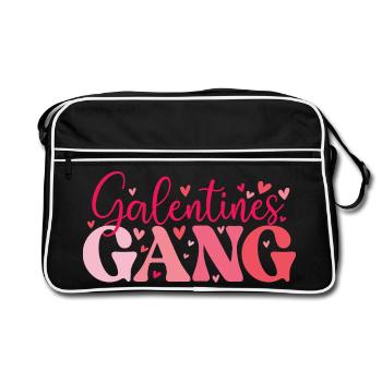 Galentines Gang Cute Gal Pals Sisterhood  - Retro Bag - black/white - Front