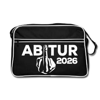 ABI 2026 Abitur du majeur - Don - Sac Retro - noir/blanc - Devant