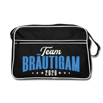 Enterrement de vie de garçon du Marié de l’équipe 2026 - Sac Retro - noir/blanc - Devant
