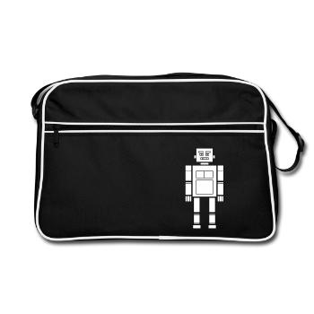 Mister Roboto le robot - Sac Retro - noir/blanc - Devant