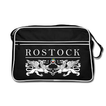 Rostock Greif Doubles - Sac Retro - noir/blanc - Devant