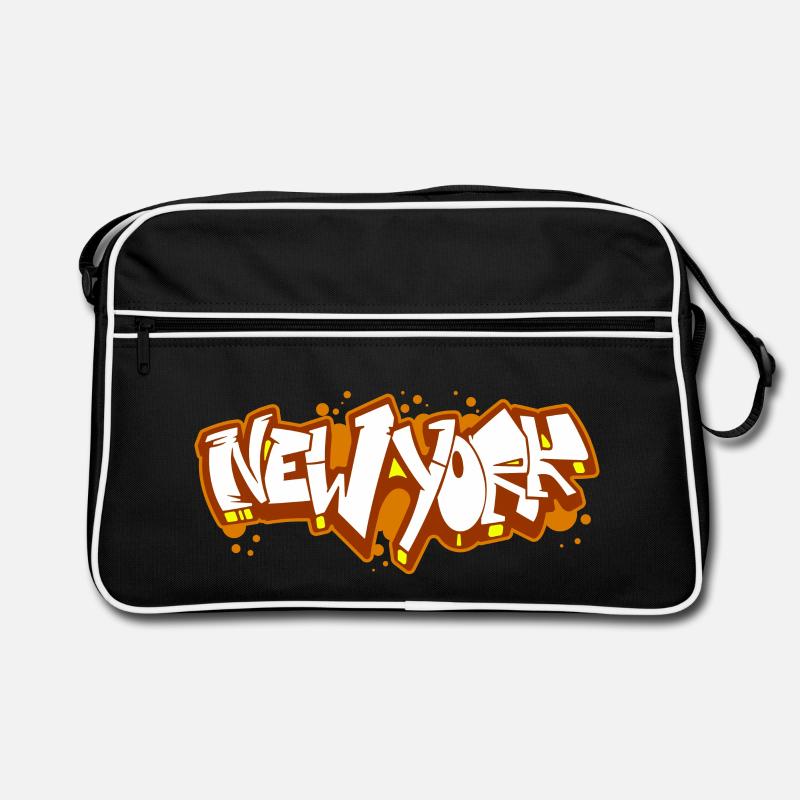 New York Horizontales Graffiti 4 Retro Tasche