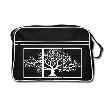 Nature View (White) - Retro Bag - black/white - Front