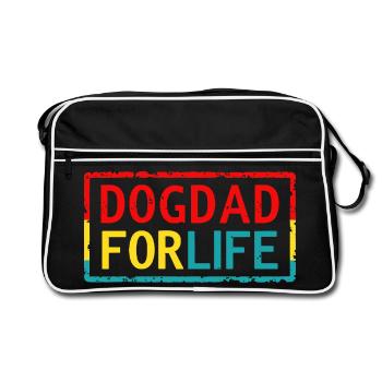 Dog dad for life - Retro Bag - black/white - Front