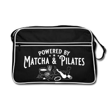 Matcha & Pilates : votre duo bien-être quotidien - Sac Retro - noir/blanc - Devant