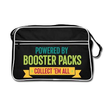 Powered By Booster Packs Collect Em All Card - Retro Bag - black/white - Front