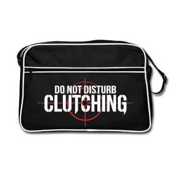Gamer Shirt Do Not Disturb Clutching - Retro Tasche - Schwarz/Weiß - Vorne