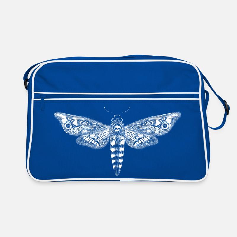 Dessin d'un essaim de crâne blanc Sac Retro