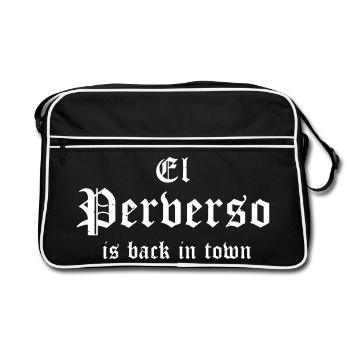 El Perverso is back in town - Retro Tasche - Schwarz/Weiß - Vorne