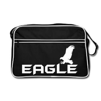 Eagle - Adler - Retro Tasche - Schwarz/Weiß - Vorne