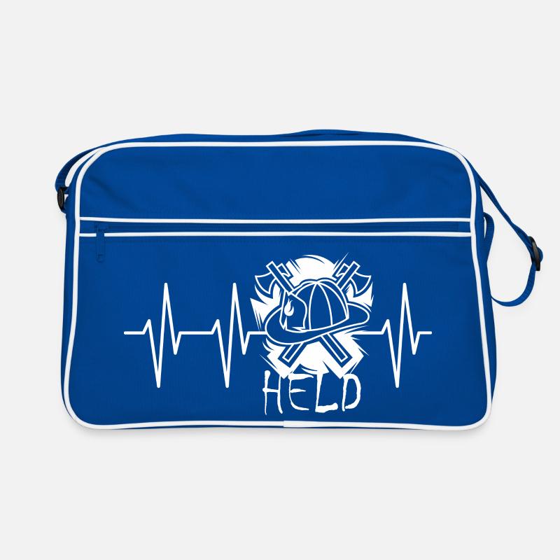 Pompier Héros Heartbeat Icône de pompier Sac Retro