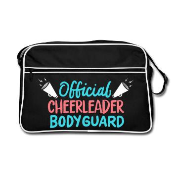Official Cheerleader Bodyguard - Retro Tasche - Schwarz/Weiß - Vorne