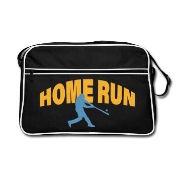 HOME RUN - Retro Bag - black/white - Front