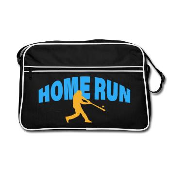 HOME RUN - Retro Bag - black/white - Front