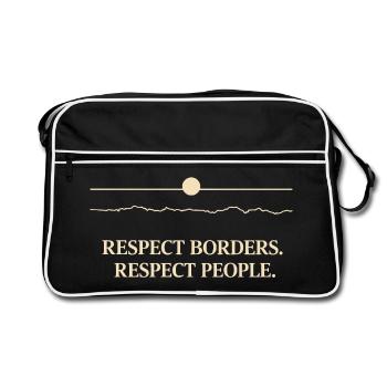 Greenland - Respect Borders Respect People - Retro Bag - black/white - Front