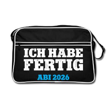 I'VE FINISHED HIGH SCHOOL 2026 HIGH SCHOOL DIPLOMA GRADUATION 26 - Retro Bag - black/white - Front