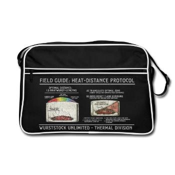 Protocole de distance de chaleur pour saucisse - Sac Retro - noir/blanc - Devant