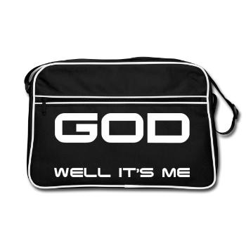 Dieu, c'est moi ! - Sac Retro - noir/blanc - Devant