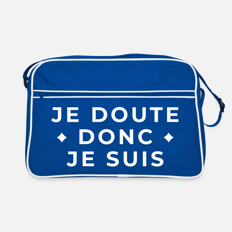 I doubt therefore I am - philosophical quote Retro Bag
