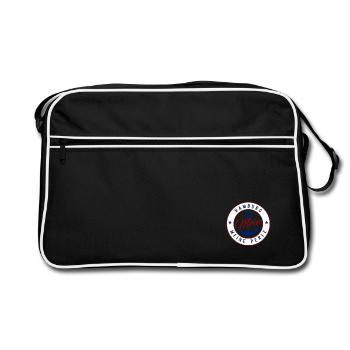 Hamburg Maritim Perle Anker Norddeutschland - Retro Tasche - Schwarz/Weiß - Vorne