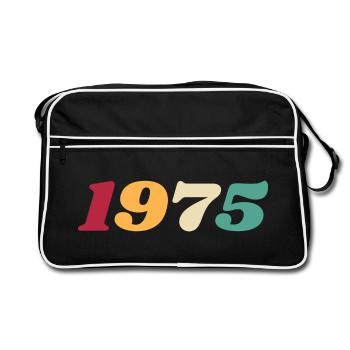 1975 Gift 1975 Anniversary 1975 Retro 1975 - Retro Bag - black/white - Front