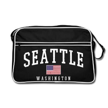 Seattle Washington - Sac Retro - noir/blanc - Devant