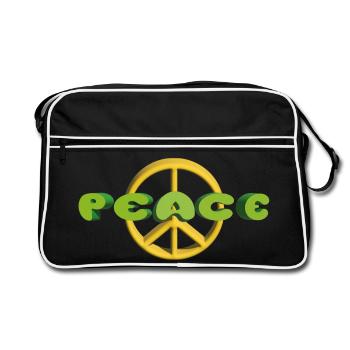 Paix, Joie, Crêpes - Sac Retro - noir/blanc - Devant