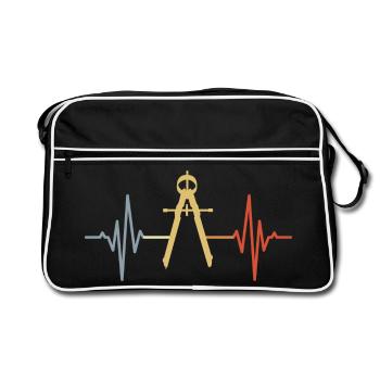 Cercle ECG Look rétro - Sac Retro - noir/blanc - Devant