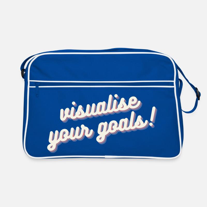 Visualisiere deine Ziele Motivation Mindset Shirt Retro Tasche