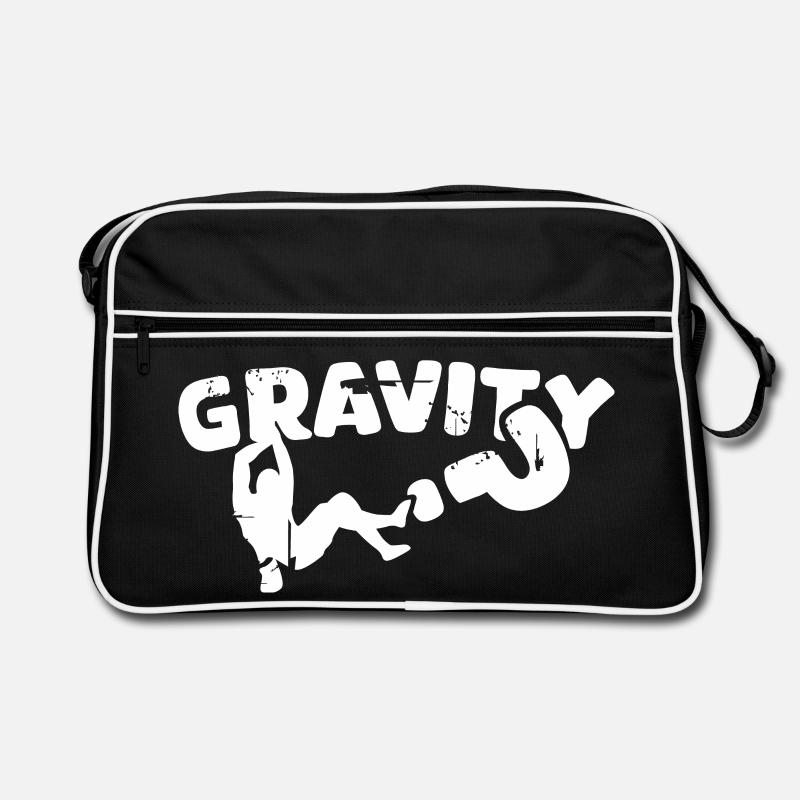 boulder Klettern gravity Kletterer Fels usedlook Retro Tasche