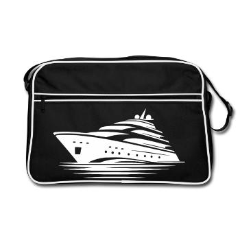 Luxus auf den Wellen Kreuzfahrtträume Urlaub - Retro Tasche - Schwarz/Weiß - Vorne