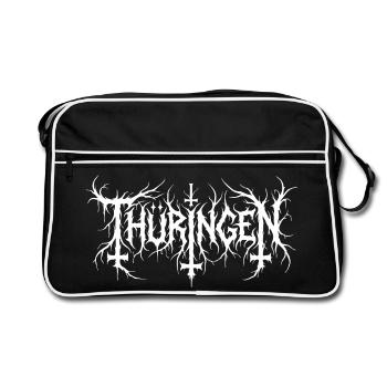 Thuringia Black Metal – Extreme Logo Motif - Retro Bag - black/white - Front