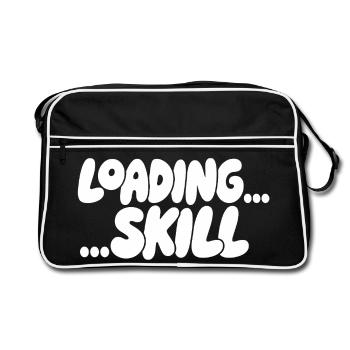 Ladebildschirm Skill-Ästhetik - Retro Tasche - Schwarz/Weiß - Vorne