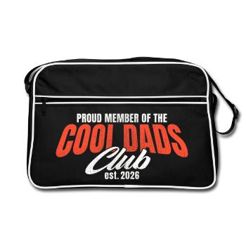 Cool Dads Club - Dad 2026 Gift - Retro Bag - black/white - Front