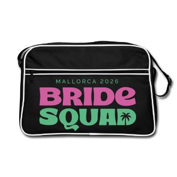 MALLORCA BRIDE SQUAD 2026 - Retro Bag - black/white - Front